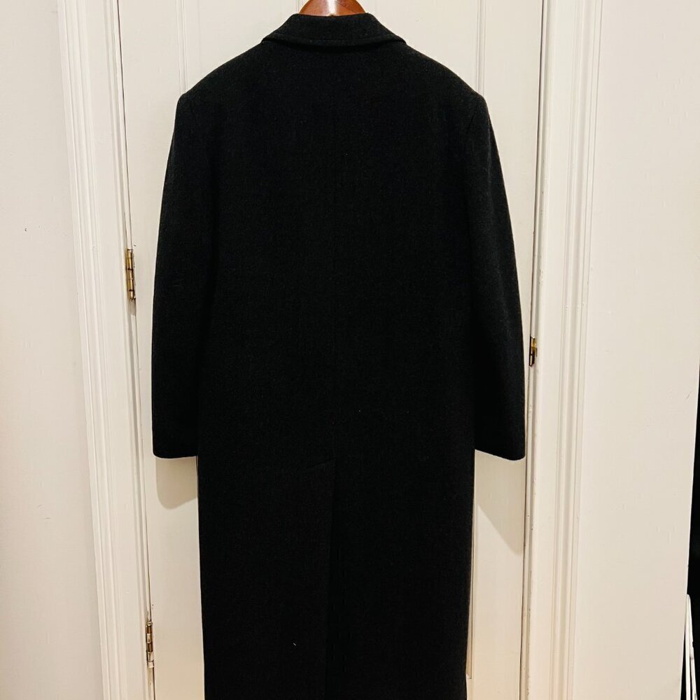 Vintage Men’s Pierre Cardin Cashmere Wool Blend Double Breasted Long Over Coat - Picture 13 of 16